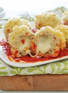 Chicken Parmesan Meatloaf Cupcakes by Bevcooks